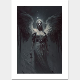 Female Winged Angel, Generative AI Posters and Art